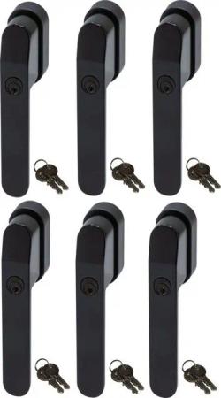 ABUS Fenstergriff FG400 abschließbarer Fenstergriff, gleichschließend, 6er Set, abschließbar, Kindersicherung