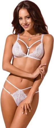 SpaLeXLine Set: Bügel-BH BH-Set Sinon weiß BH mit String Dessous mit Spitze (Set)
