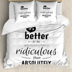 Abakuhaus Bettwäsche weicher Microfaserstoff Allergiker geeignet, kein Verblassen, Microfaser, motivational Schriftzug Muster