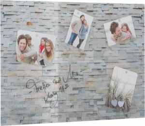 Home affaire Magnettafel Stone Wall, (1-tlg), Memoboard, Acrylglas, Stein, magnetisch, Tafel
