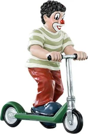 GILDE Sammelfigur Gildeclowns Figur Cityroller Charity - beige-blau-grün-rot - H. 13cm (1 Stück)
