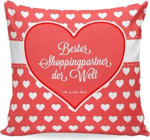 Mr. & Mrs. Panda Dekokissen Shoppingpartner - Geschenk, Freund, Herz Liebe Verliebt Dankeschön Ge