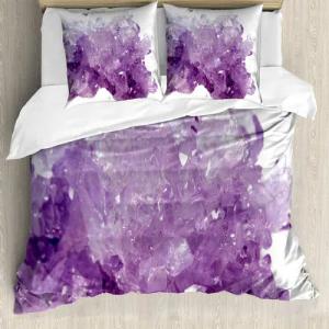Abakuhaus Bettwäsche Milbensicher Allergiker geeignet mit Kissenbezügen, Microfaser, Amethyst Geological Mineralien Natur