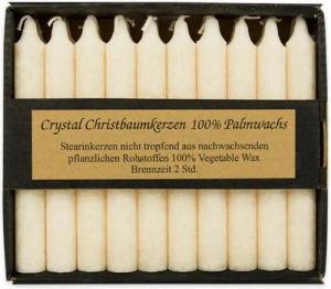 Hahn Kerzenfarm Formkerze Crystal Christbaumkerze - elfenbein 20Stk.