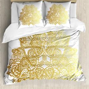 Abakuhaus Bettwäsche weicher Microfaserstoff Allergiker geeignet, kein Verblassen, Microfaser, Mandala Ombre Effect Paisley Lotus