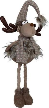 Christmas Paradise Weihnachtsfigur Elch ausziehbar 67-82cm (87-102cm) (XL Deko Figur, 1 St), Weihnachten, braun
