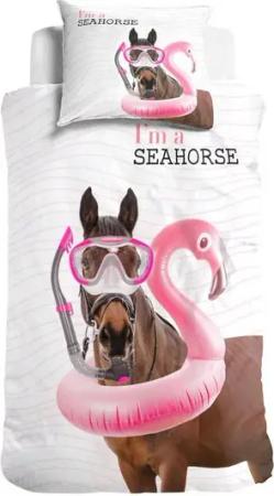 Little Monster Kinderbettwäsche Pferde Bettwäsche 135x200 Flamingo Mädchen rosa BLACK CYBER SALE XMAS, Renforcé, 2 teilig, alpaca Lama Kuschelbettwäsche Geschenke fürKinder Mädchen sale sommer