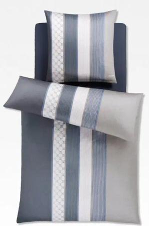 JOOP! Bettwäsche JOOP! LIVING - CORNFLOWER STRIPES Garnitur, Textil, 2 teilig