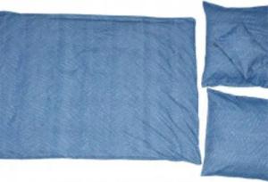 DAVID FUSSENEGGER Bettwäsche Bettwäsche David Struktur Jeans Blau