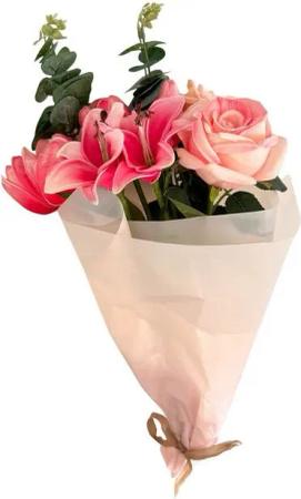 Kunstblumenstrauß Künstliche Blumen aus Rosen, Lilien und Tulpen - Pflanzen -, Online-Fuchs, - REAL TOUCH