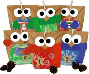 PAPIERDRACHEN Adventskalender DIY Adventskalender - Weihnachtseulen - (24-tlg)