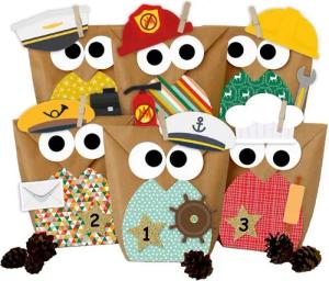 PAPIERDRACHEN Adventskalender DIY Adventskalender - Weihnachtseulen - (24-tlg)
