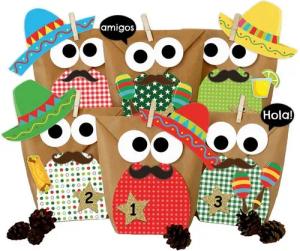PAPIERDRACHEN Adventskalender DIY Adventskalender - Weihnachtseulen - (24-tlg)