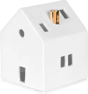 Räder Design Teelichthalter Lichthaus mit goldenem Schornstein