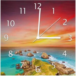 Wallario Wanduhr Himmel am Abend (Aluverbunduhr)