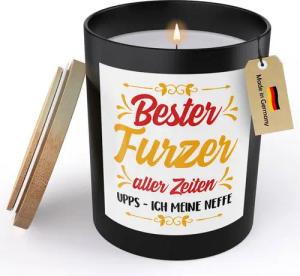 22Feels Duftkerze Deko Neffe Geschenk 18. Geburtstag Jungs Firmung Weihnachten Abschluss, MADE IN GERMANY, Europäisches Sojawachs, Handgegossen