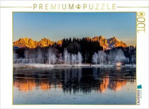 CALVENDO Puzzle CALVENDO Puzzle Der Schwarzsee ist bereits zugefrohren 1000 Teile Lege-Größe 64 x 48 cm Foto-Puzzle Bild von Peter Überall, 1000 Puzzleteile