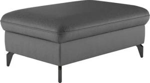sit&more Polsterhocker Leandro, mit schwarzen Metallfüßen