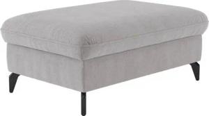 sit&more Polsterhocker Leandro, mit schwarzen Metallfüßen