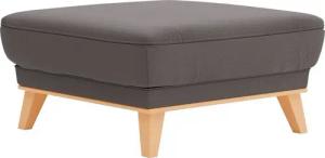 sit&more Polsterhocker Lavida, Mit elegantem Holzrahmen