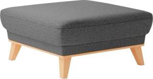 sit&more Polsterhocker Lavida, Mit elegantem Holzrahmen