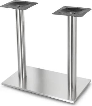 Melko Möbelfuß Untergestell Set 2 x Tischbein aus Edelstahl Tischplattenträger Säule, (Set, 2er Set), Edelstahl