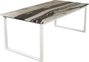 MAGNA Atelier Esstisch BERGEN aus ECHTEM MARMOR, Esstisch eckig, Metallgestell, 160x80x75cm & 200x100x75cm