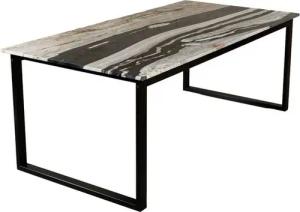 MAGNA Atelier Esstisch BERGEN aus ECHTEM MARMOR, Esstisch eckig, Metallgestell, 160x80x75cm & 200x100x75cm