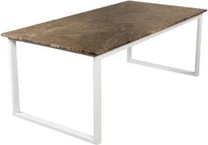 MAGNA Atelier Esstisch BERGEN aus ECHTEM MARMOR, Esstisch eckig, Metallgestell, 160x80x75cm & 200x100x75cm