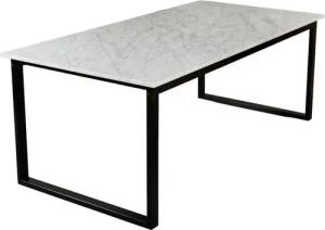 MAGNA Atelier Esstisch BERGEN aus ECHTEM MARMOR, Esstisch eckig, Metallgestell, 160x80x75cm & 200x100x75cm