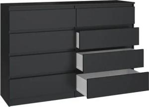 ibonto Kommode Große Mehrzweckschrank mit 8 Grifflosen Schubladen