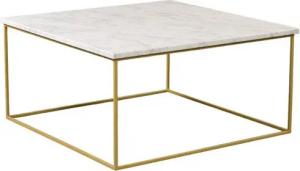 MAGNA Atelier Couchtisch Aarhus aus ECHTEM MARMOR, Garten Outdoor Couchtisch, eckig, Metallgestell, 80x80x40cm