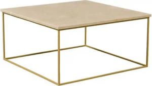 MAGNA Atelier Couchtisch Aarhus Coffee Table mit ECHTEM MARMOR, Wohnzimmer Tisch eckig, Metallgestell, 80x80x40cm