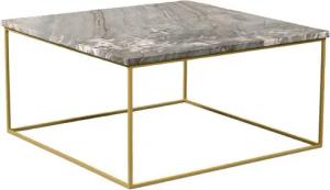 MAGNA Atelier Couchtisch Aarhus Coffee Table mit ECHTEM MARMOR, Wohnzimmer Tisch eckig, Metallgestell, 80x80x40cm