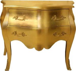 Casa Padrino Kommode Casa Padrino Barock Kommode Gold 100 cm mit 2 Schubladen - Antik Stil Möbel Wohnzimmer