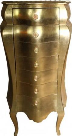 Casa Padrino Kommode Casa Padrino Barock Kommode Gold 130.5 x 68 x 49 cm - Handgefertigt aus Massivholz