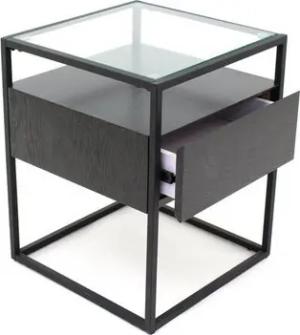 Concept GmbH Beistelltisch in Schwarz, Schwarz - 40x50x40cm (BxHxT)