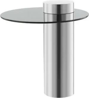 Qiyano Beistelltisch Beistelltisch Sora - Glas & Edelstahl - Minimalistisch - Modern Deko