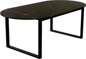 MAGNA Atelier Esstisch BERGEN OVAL aus ECHTEM MARMOR, ovaler Marmor Esstisch, Metallgestell, 200x100x75cm