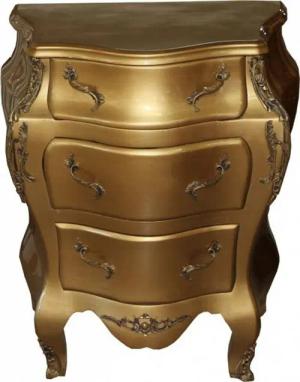 Casa Padrino Kommode Casa Padrino Barock Kommode Gold B 68 cm, H 79.5 cm - Handgefertigte Möbel