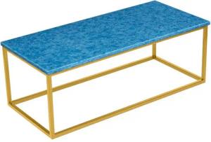 MAGNA Atelier Couchtisch GÖTEBORG aus RECYCELTEN GLASSCHERBEN, nachhaltiger Wohnzimmertisch, Metallgestell, 110cmx50cmx40cm