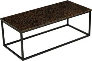 MAGNA Atelier Couchtisch GÖTEBORG aus RECYCELTEN GLASSCHERBEN, nachhaltiger Wohnzimmertisch, Metallgestell, 110cmx50cmx40cm