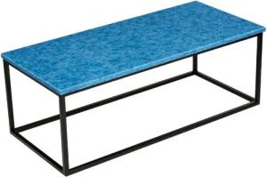 MAGNA Atelier Couchtisch GÖTEBORG aus RECYCELTEN GLASSCHERBEN, nachhaltiger Wohnzimmertisch, Metallgestell, 110cmx50cmx40cm