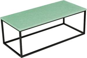 MAGNA Atelier Couchtisch GÖTEBORG aus RECYCELTEN GLASSCHERBEN, nachhaltiger Wohnzimmertisch, Metallgestell, 110cmx50cmx40cm