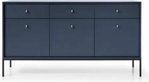 MOEBLO Kommode Melody III (Wohnzimmer, Esszimmer, Flur & Diele, Moderne Kommode Sideboard Schrank Highboard Goldene Türgriffe), (BxHxT): 154x39x83 cm