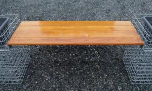 Gabiona Bankauflage Lange Bankauflage TEAK 115 cm