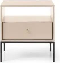 MOEBLO Nachttisch Melody MS54 (Modern, mit schublade und Goldene Türgriffe Nachttisch Nachtkommode Nachtschrank), (HxBxT), 56x54x39 cm