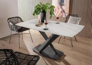 freiraum Esstisch 9250-19, in weiß matt, Keramik - 160x74x89cm (BxHxT)