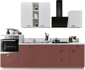 KOCHSTATION Küchenzeile "KS-Bari", wahlw. mit E-Geräten & Geschirrspüler, Soft-Close-Funktion und Vollauszügen, vormontiert, Breite 280 cm