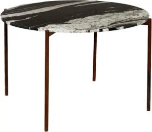 MAGNA Atelier Esstisch ROM aus ECHTEM MARMOR, Küchentisch rund, Bistrotisch, Metallgestell, Ø120x76cm